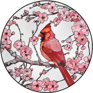 Cardinal&Hummingbird Stained Glass Suncatcher Window Hangings-Memorial Gift