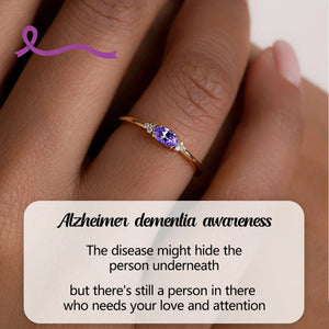Alzheimer dementia awareness purple Ring