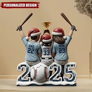 Baseball Family - Personalized Baseball Custom Shaped Acrylic Plaque