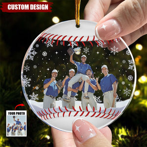 Baseball Team Christmas Ornament Gift For Baseball Lovers - Personalized Acrylic Photo Ornament