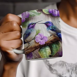 Amethyst Lovebirds Coffee Mug - Gift For Bird Lovers