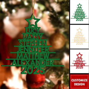 2025 New Release Personalized Family Name Wood Ornament