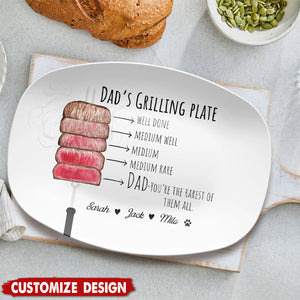 Grilling Plate for Dad Personalized Platter - Father's Day, Gift For Dad, Grandpa