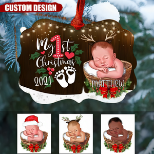 Christmas Gifts - Baby Ornaments - My 1st Christmas 2023- Custom Ornament