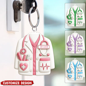 Celebrate Your Favorite Healthcare Hero - Personalized Acrylic Keychain - Gift For Doctors and Nurses