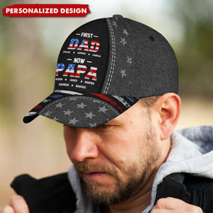First Dad Now Papa-Personalized Classic Cap