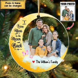 I Love You To The Moon And Back - Personalized Acrylic Christmas Ornament