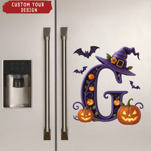 Custom Halloween Letter Decal - Personalized Halloween Witchy Gifts For Besties, Sisters, BFF, Family, Yourself