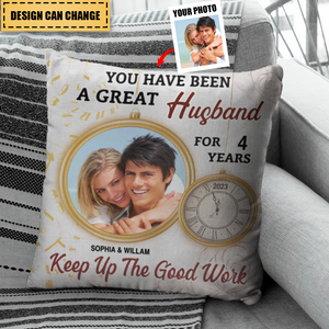 Custom Photo Keep Up The Good Work - Gift For Couples - Personalized Pillow