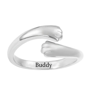 Personalized Paw Hug Ring - Gift For Pet Lovers