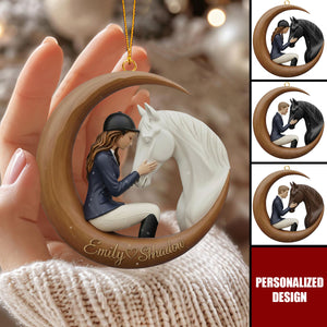 Personalized Horse Rider Christmas Ornament