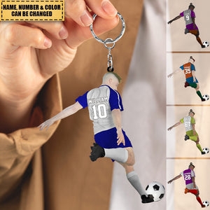 Personalized Name, Number & Appearance - Acrylic Keychain-Gift for Soccer Lovers