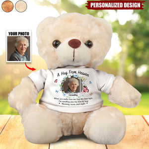 Sending Hugs From Above-Personalized Memorial Bear Plush