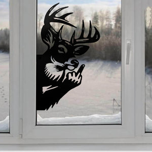 Peeping Deer Middle Finger Decor Decal