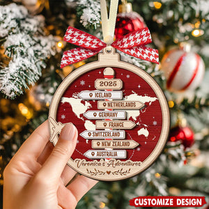 Adventure Is Worthwhile - Personalized Christmas Ornament