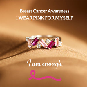 For Self - I Am Enough Pink Diamond Ring
