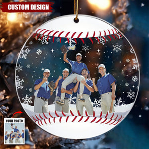 Baseball Team Christmas Ornament Gift For Baseball Lovers - Personalized Acrylic Photo Ornament