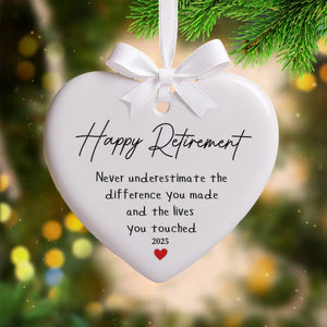 Retirement Ceramics Christmas Ornament Gifts-Gift for Retiree