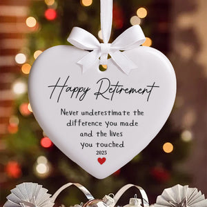Retirement Ceramics Christmas Ornament Gifts-Gift for Retiree