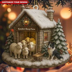 Celebrate The Season With Warmth From The Farm, Custom Wood Ornament, Gift For Family and Animal Lovers