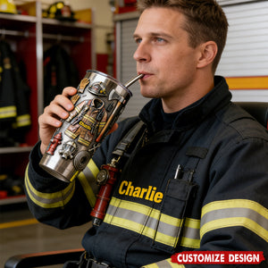 Proud Firefighter - Personalized Firefighter Tumbler