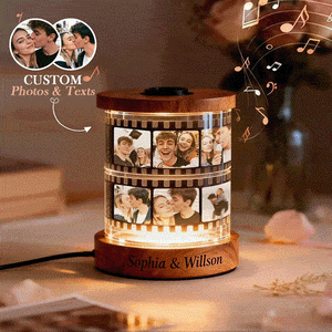 Personalized Music Film Night Light - Gift For Couples
