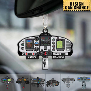 Personalized Aircraft Cockpit Ornament, Christmas Tree Decor - Gift For Pilot