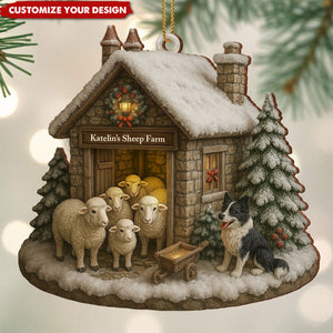 Celebrate The Season With Warmth From The Farm, Custom Wood Ornament, Gift For Family and Animal Lovers