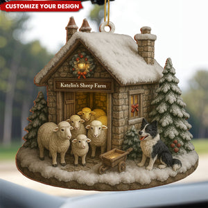 Celebrate The Season With Warmth From The Farm, Custom Wood Ornament, Gift For Family and Animal Lovers
