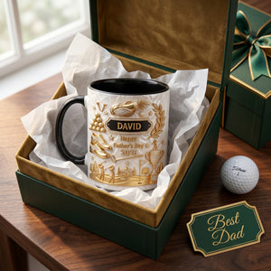 Personalized Golf Ceramic Mug - Father's Day Gift For Dad Grandpa
