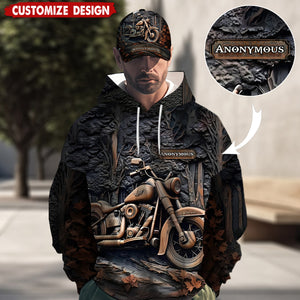 Time To Ride - Personalized Biker All Over Print Hoodie