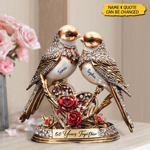 Lovebirds Couple Anniversary 50 Years Together - Personalized Acrylic Plaque