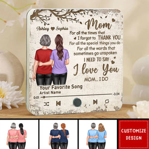 To My Dear Mom Our Song Gift From Daughter Personalized Music Fridge Magnet