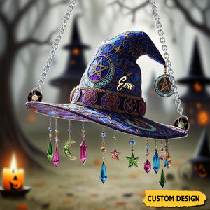 Magical Hat - Personalized Witch Window Hanging Suncatcher