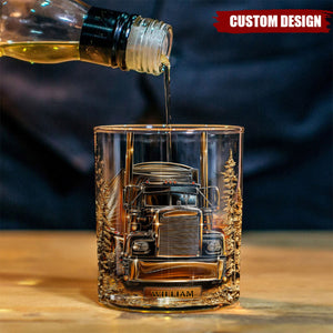 Best Truck Driver - Personalized Trucker Whiskey Glass