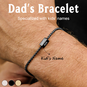 Personalized Engraved Bar Daddy Bracelet-Gift For Dad