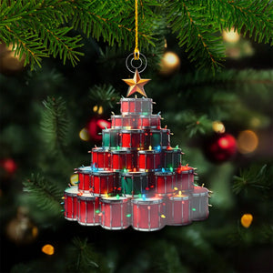 Retro Drum Christmas Ornament-Gift For Drummers-2024 New Release