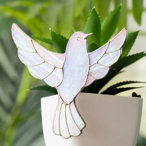 Stained glass planter farmhouse decor - Mother's Day gift for mom grandma