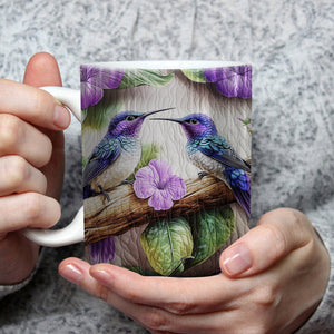 Amethyst Lovebirds Coffee Mug - Gift For Bird Lovers