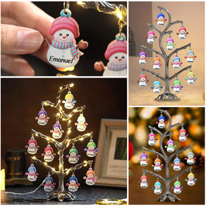 Personalized Christmas Snowman LED Tree Light