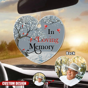 When You Miss Me Hold This Little Heart - Loving, Memorial Gift For Family, Siblings, Friends - Personalized Acrylic Car Ornament