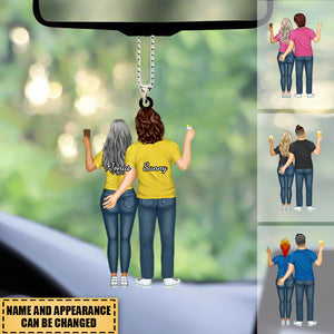 Custom Couple Together Since - Loving, Birthday Anniversary Gift For Couples, Spouse, Husband, Wife - Personalized Car Hanging Ornament