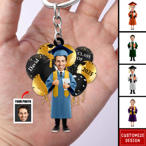 Graduation Celebration Keychain - Personalized Photo Acrylic Keychain