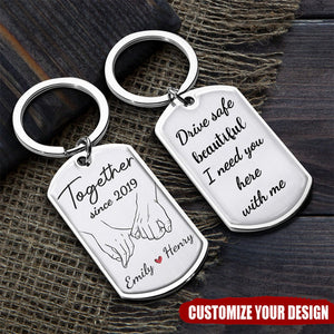 I'm Yours Forever - Personalized Names Keychain - Gift For Couples