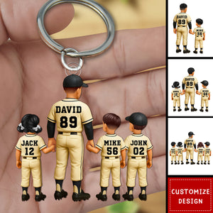 We Caught the Best Dad Baseball-Personalized Acrylic Keychain-Father's Day Gift