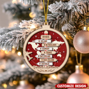 Adventure Is Worthwhile - Personalized Christmas Ornament