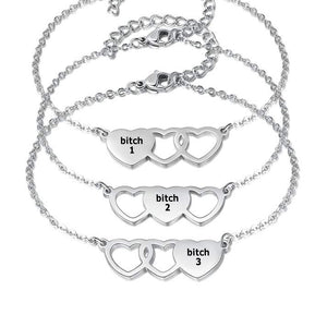 For Friend-You're My Favorite B*ch Heart Set Bracelet
