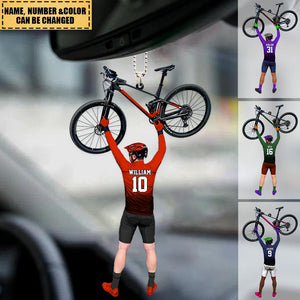 Personalized Apperance And Name-Raised Bike-Acrylic Ornament