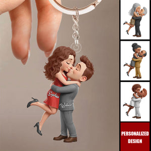 Personalized Anniversary Wedding Keychain Gifts For Husband And Wife