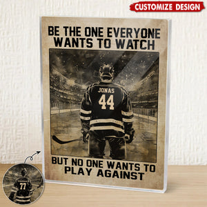 Personalized Hockey Acrylic Plaque - Gift For Hockey Lovers